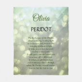 August Birthstone Peridot-ontwerp Fleece Deken (Voorkant)