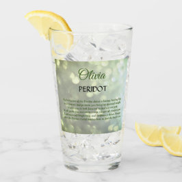 August Birthstone Peridot-ontwerp Glas