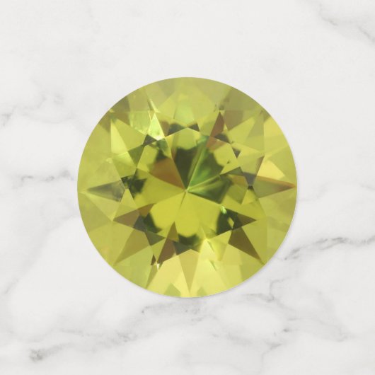 August Birthstone Peridot Tafel Confetti (Kleine voorkant)