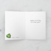 August Birthstone Peridot Verjaardag Kaart (Binnen)