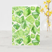 August Birthstone Peridot Verjaardag Kaart (Gele Bloem)