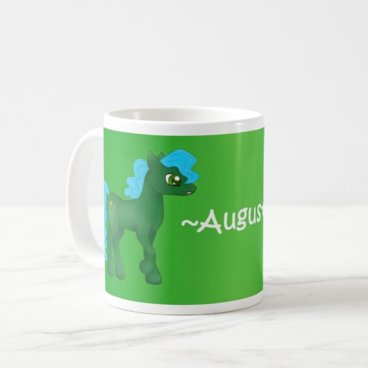 August Birthstone Pony Mok (Voorkant links)