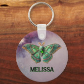 August Birthstone Sleutelhanger - Peridot Moth Des (Voorkant)