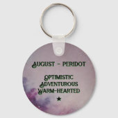 August Birthstone Sleutelhanger - Peridot Moth Des (Achterkant)