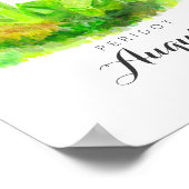 August Birthstone - Waterverf Peridot | POSTER (Hoek)