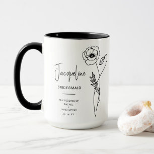 August Bridesmaid   Poppy Birth Flower Mok