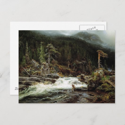 August Cappelen Waterfall in Telemark Briefkaart (Voorkant / Achterkant)