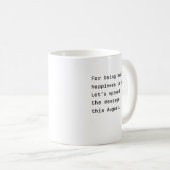 August Coffee mok Typografie Poetic of Happiness (Voorkant rechts)