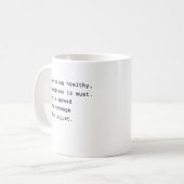 August Coffee mok Typografie Poetic of Happiness (Voorkant links)