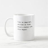 August Coffee mok Typografie Poetic of Time Imp. (Links)