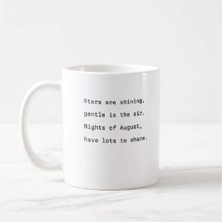 August Coffee mok Typografie Poetic Shining Stars