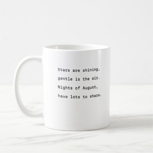 August Coffee mok Typografie Poetic Shining Stars (Links)