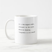 August Coffee mok Typografie Poëtisch aangenaam ge (Links)