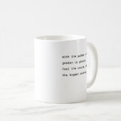 August Coffee mok Typografie Poëtische gloeiende t (Voorkant rechts)