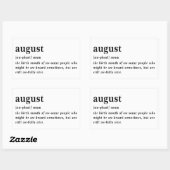 August Definitie Verjaardag Rechthoekige Sticker (Vel)