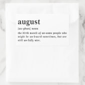 August Definitie Verjaardag Rechthoekige Sticker (Tas)