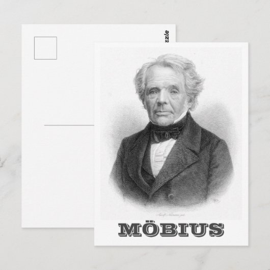 August Ferdinand Möbius Briefkaart (Voorkant / Achterkant)