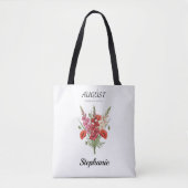 August Florale Weide Verjaardagssouvenir Tote Bag (Voorkant)