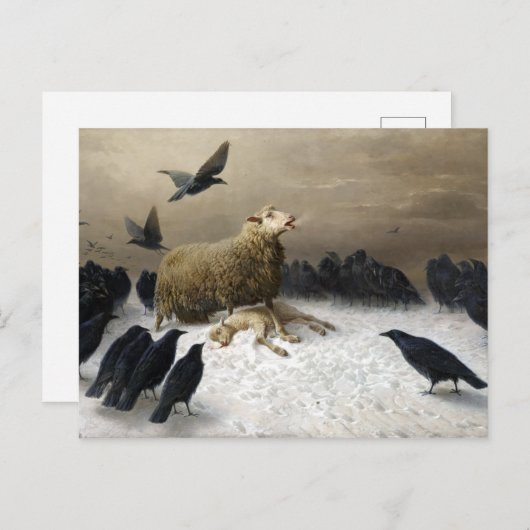 August Friedrich Albrecht Schenck Anguish Briefkaart (Voorkant / Achterkant)