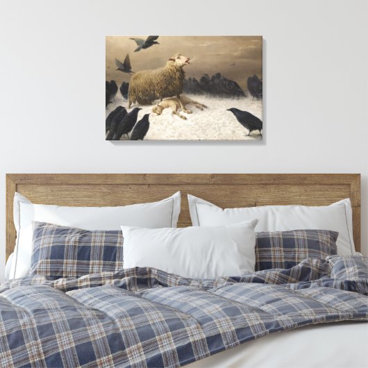 August Friedrich Schenck - Anguish Canvas Afdruk (Insitu (Slaapkamer))