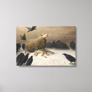 August Friedrich Schenck - Anguish Canvas Afdruk
