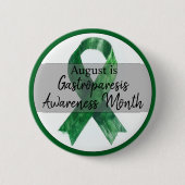 August Gastroparese maand Ronde Button 5,7 Cm (Voorkant)