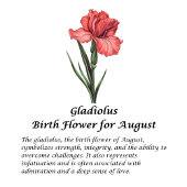 August Geboortebloem Gladiolus Gepersonaliseerd 16 Thermosbeker