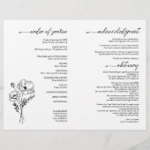 August Geboortemaand Bloem Funeral Program Flyer (Achterkant)
