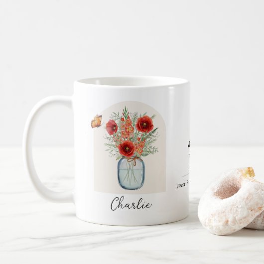 August Geboortemaand Bloem Mok (Met donut)