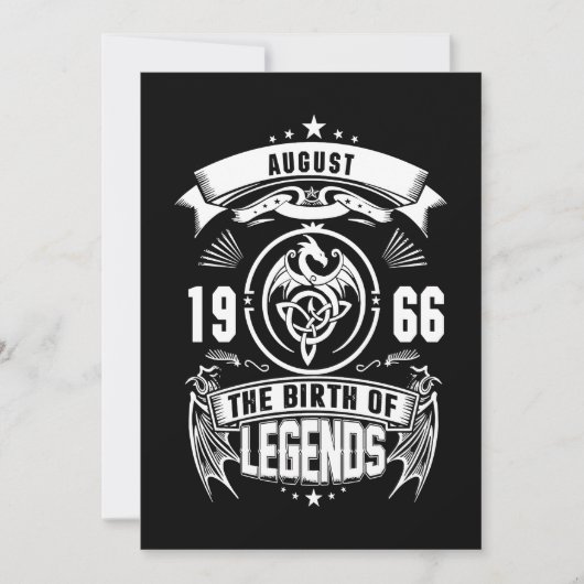 August Geschenk | 1966 De Geboorte Van De Legenden Kaart (Voorkant)