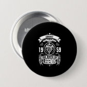 August Gift | 1959 De geboorte van de legendes Ronde Button 7,6 Cm (Voorkant /achterkant)