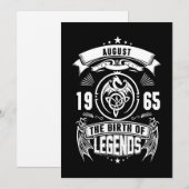 August Gift | 1965 De geboorte van de legendes Feestdagenkaart (Voorkant / Achterkant)