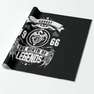 August Gift 1966 De geboorte van de legendes Cadeaupapier