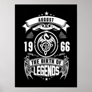 August Gift 1966 De geboorte van de legendes Poster
