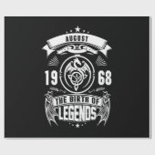 August Gift | 1968 De geboorte van de legendes Cadeaupapier (Vlak)