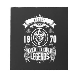August Gift   1970 De geboorte van de legendes Notitieblok