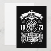 August Gift | 1973 De geboorte van de legendes Feestdagenkaart (Voorkant / Achterkant)
