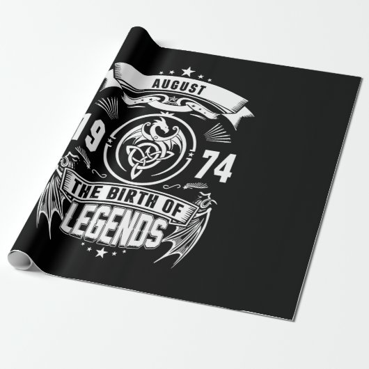 August Gift | 1974 De geboorte van de legendes Cadeaupapier (Uitgerold)