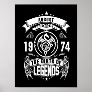 August Gift   1974 De geboorte van de legendes Poster