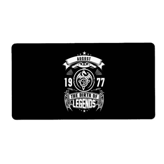 August Gift | 1977 De geboorte van de legendes Etiket (Voorkant)