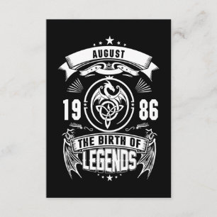 August Gift 1986 De geboorte van de legendes Informatiekaartje