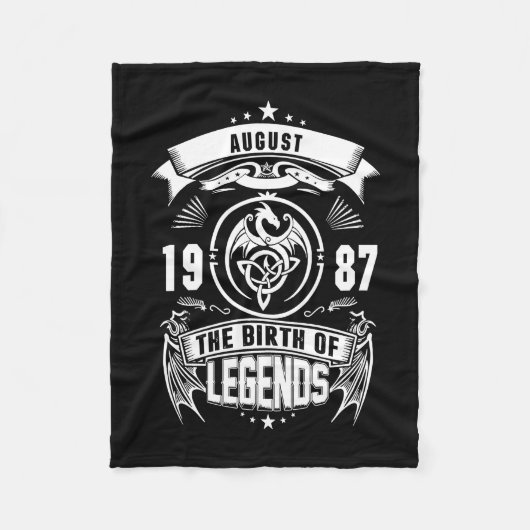 August Gift | 1987 De geboorte van de legendes Fleece Deken (Voorkant)