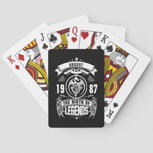 August Gift | 1987 De geboorte van de legendes Pokerkaarten (Achterkant)