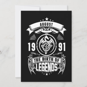 August Gift 1991 De geboorte van de legendes Feestdagenkaart