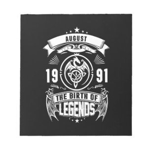 August Gift 1991 De geboorte van de legendes Notitieblok
