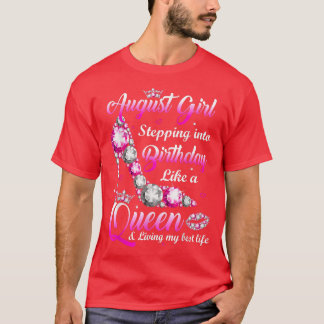 August Girl die mijn verjaardag binnensteekt als e T-shirt