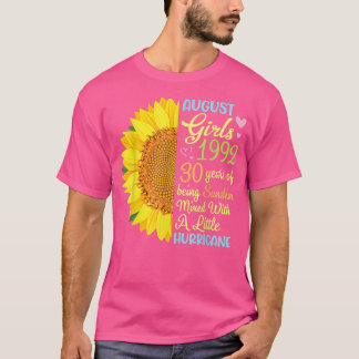 August Girls 1992 30 Years Of Being Sunshine Mied  T-shirt