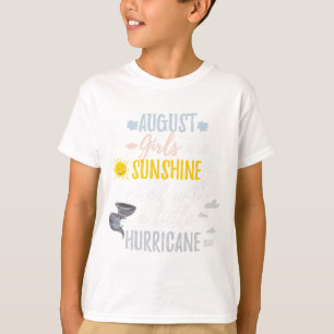 AUGUST Girls Sunshine and Hurricane Birth Month T-shirt