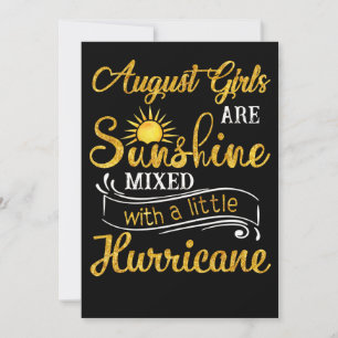 August Girls zijn Sunshine Mixed Little Hurricane Feestdagenkaart