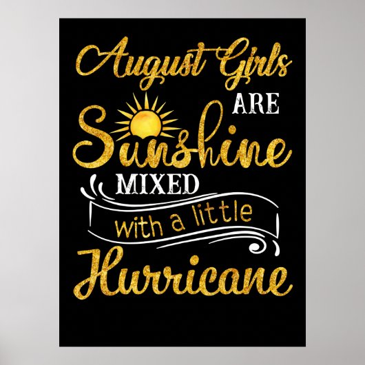 August Girls zijn Sunshine Mixed Little Hurricane Poster (Voorkant)